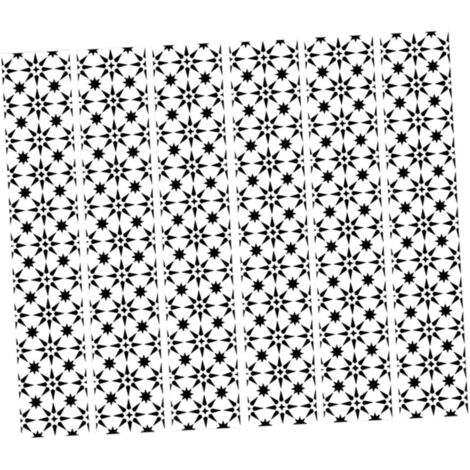 6 pièces Autocollants Escalier PVC Étanche Stickers Carrelage Noir et Blanc