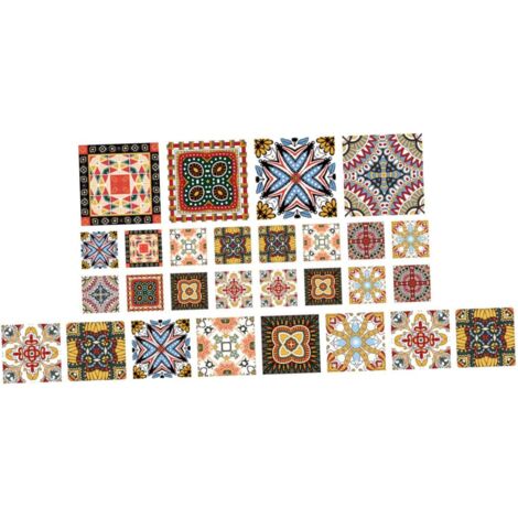 28pièces Autocollants Pour Carrelage Sticker Mural Pour Cuisine (1/5)