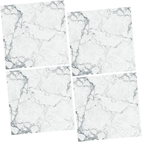 4pièces Autocollants Décoratifs Pour Sol Motif Imitation Marbre Lot De (1/5)