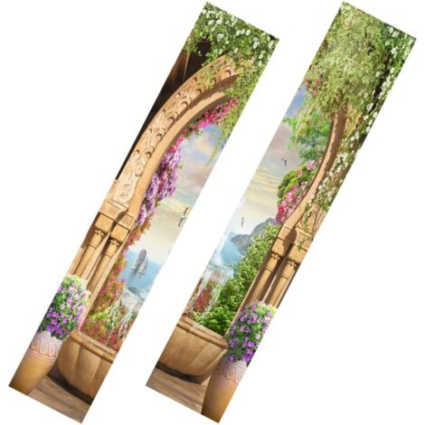 2pièces Autocollants De Porte Décalcomanies Murales Auto - adhésives Pour (1/5)