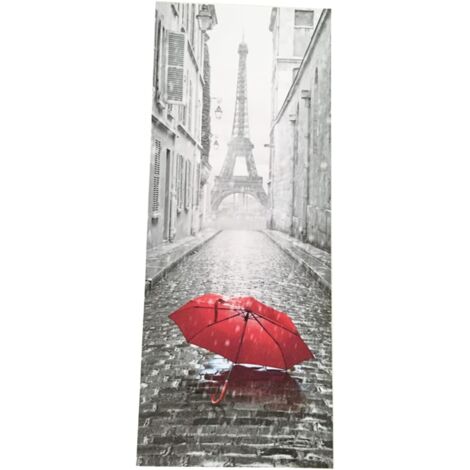 Sticker Porte Tour Eiffel 3d Imperméable Pvc Autocollant Amovible (1/4)