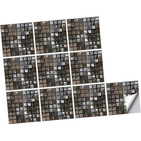 10pièces Autocollants Pour Carrelage Murale Sol Stickers Auto - adhésifs (1/5)