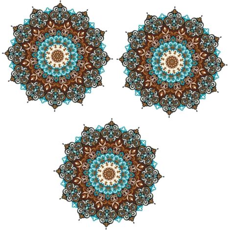 3feuilles Stickers Muraux Décoratifs Mandala Autocollants Auto - adhésifs (1/5)