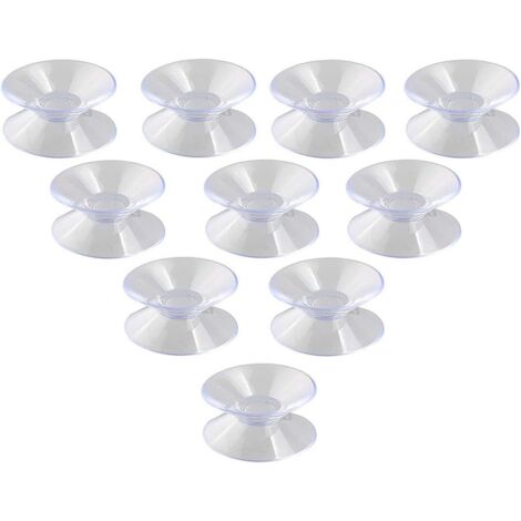 10pièces Lot De Ventouses Double Face Plastique Pour Vitre Verre Et Miroir (1/5)