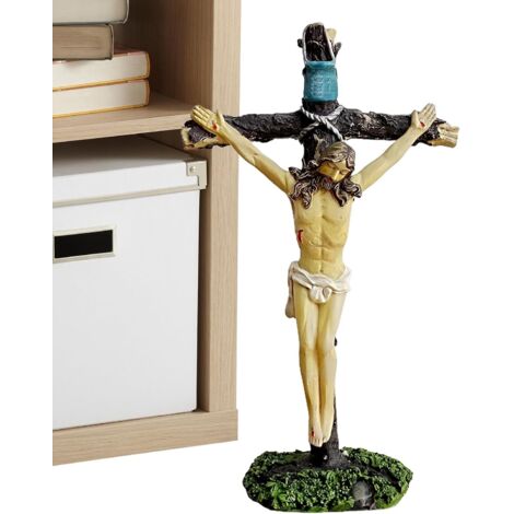 Figurine croisée catholique - Statue de Jésus religieuse de 18 - 3 cm - (1/5)