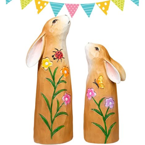 Statuette de Lapin de Pâques - Décoration Saisonnière En Résine - (1/5)