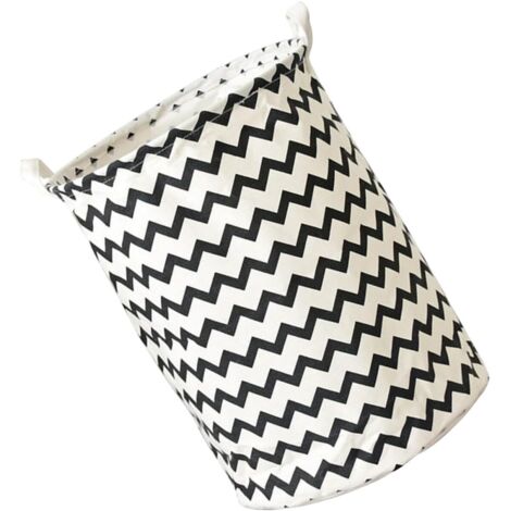 Panier à Linge Ménager Pliable en Tissu Double Poignée - Grand Conteneur à (1/5)