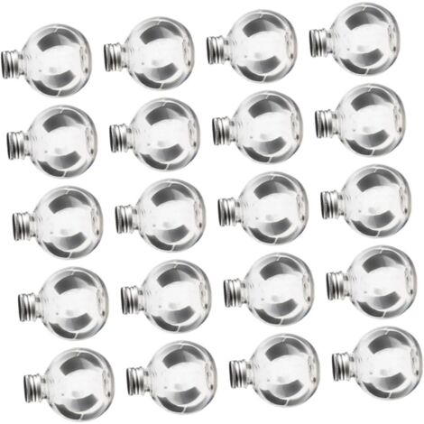 20pièces Bouteilles Pet Transparentes Ampoule avec Bouchon à Vis pour (1/5)