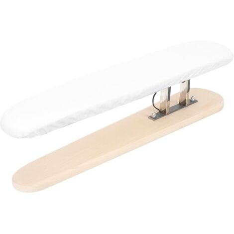 Planche à Repasser en Bois Housse en Tissu Blanc Table à Repasser (1/5)