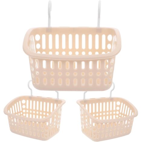 3pièces Panier De Rangement Mural Suspendu Pour Cuisine Et Salle De Bain De (1/5)