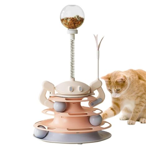 Jouet à balle pour chat - Jouet interactif pour chat avec plume – Puzzle (1/5)