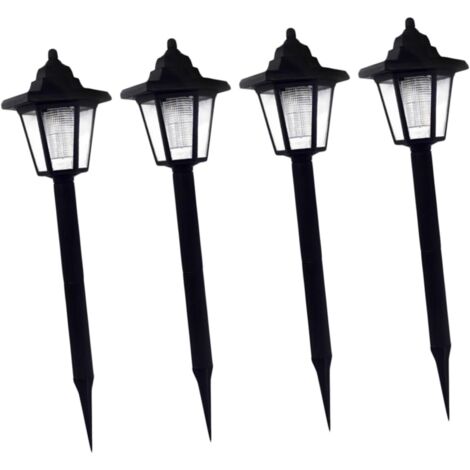 Lot de 4 Lampes Solaires Cubiques pour Éclairage Extérieur de Jardin (1/5)
