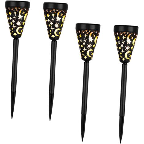 4 Pièces Lampes Solaires Décoratives Extérieures avec Motif Étoile (1/5)
