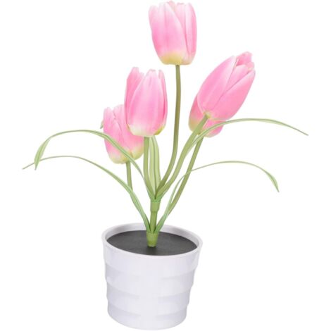 Lampe Solaire Fleur Tulipe Pour Décoration De Jardin Éclairage Extérieur (1/5)