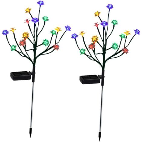 2pièces Lampe Solaire De Jardin Led Éclairage Extérieur Étanche Décoration (1/5)