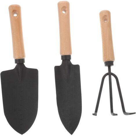 Outils de Jardinage Acier avec Manche Bois Pelle Large Pelle Étroite et (1/5)