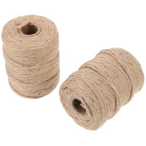 2 Rouleaux Corde Tressée Main Jute Naturelle 3 MM 3 Brins 100 M Ficelle (1/5)