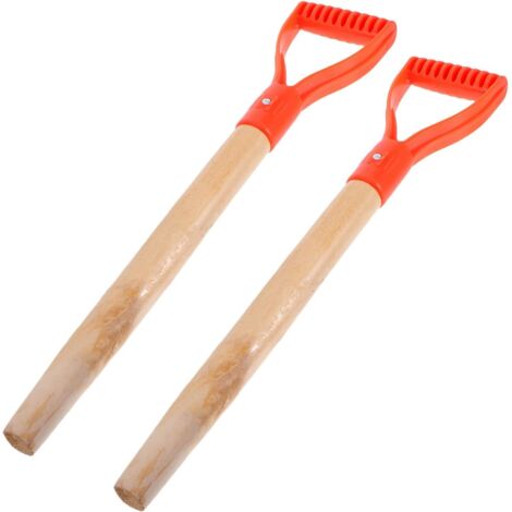 Lot de 2 Manches de Rechange en Bois pour Jardinage Manche de Fourche 50 CM (1/5)