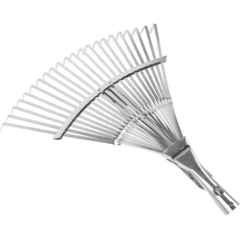 Râteau de Jardin Métallique Télescopique Dents Acier Inoxydable Ajustable (1/5)