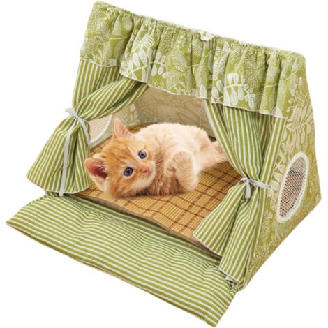 Tipi pour Chien - Lit Grotte pour Chat - Maison Confortable avec Tapis (1/5)