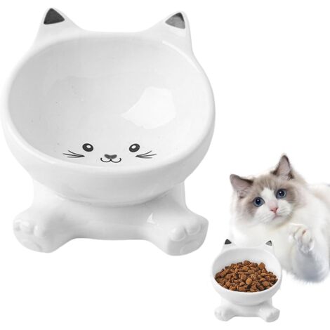 Bol Surélevé pour Chat - Bols surélevés pour Chats - Écuelle Céramique (1/5)