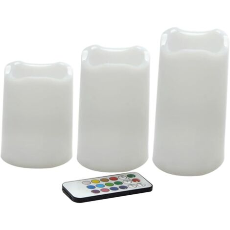 3 Pièces Bougie Qui Change de Couleur - Ensemble de Bougies LED sans Flamme (1/5)