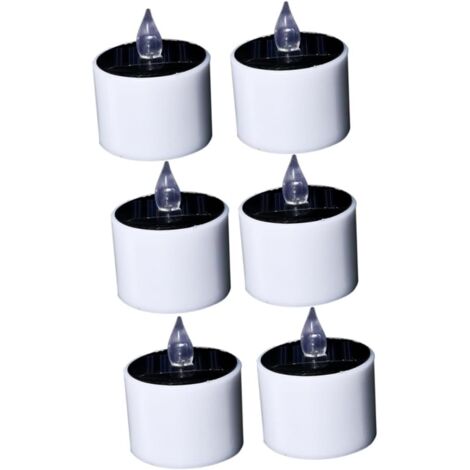 6pièces Bougies LED Solaires sans Flamme Réalistes pour Décoration