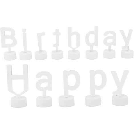 1ensemble Bougie LED Créative Éclairante Lettres pour Anniversaire (1/5)