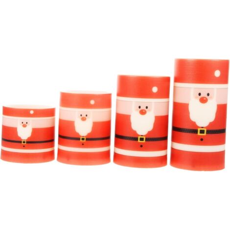 4pièces Bougies Led Décoratives Sans Flamme Lot Pour Noël Ambiance (1/5)