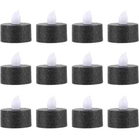 Lot de 12 Bougies Chauffe - Plat LED sans Flamme à Piles Couleur Blanc (1/5)