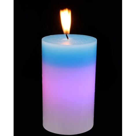 1pièce Bougie LED Cire Réelle avec Lumière Changeante pour Décoration De (1/5)