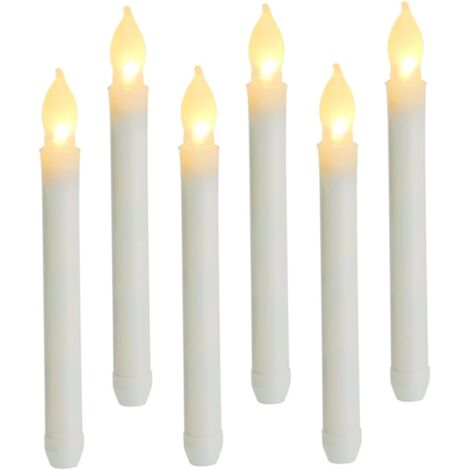 6pièces Bougies LED Flameless Lot de Candélabres Éclairants pour Décoration (1/5)