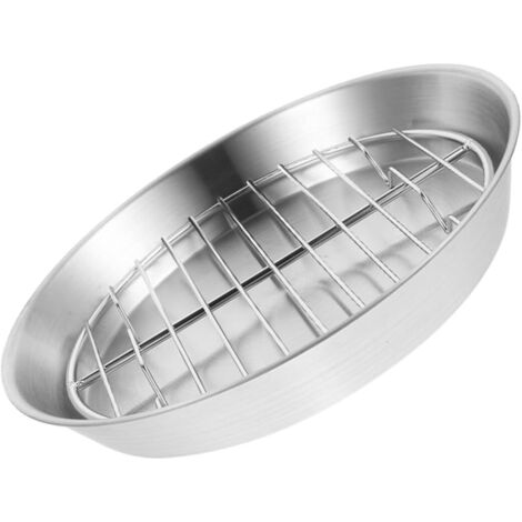 Plaque de Cuisson Inox Résistante Cuisson Sépare Huile et Eau Au Four et (1/5)