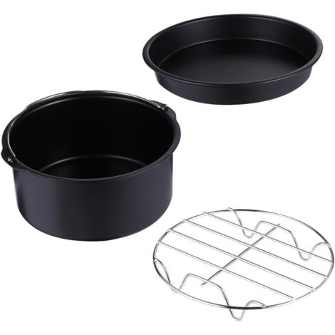 3pièces Kit Accessoires Friteuse Air Chaud Ustensiles Barbecue Pâtisserie (1/5)