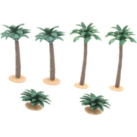 6Pièces Arbres Buissons Décoratifs Plastique pour Micro Paysage Modèles (1/5)