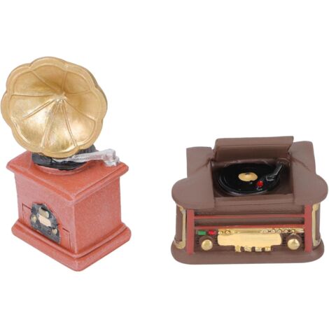 Modèles Miniatures De Radio - phonographe Vintage 2 Pièces pour Décoration (1/5)