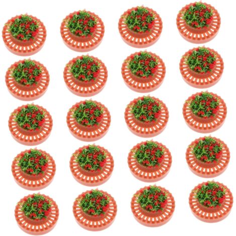 20 Pièces Scale Round Garden Beds Miniature Scene Model Accessories for (1/5)