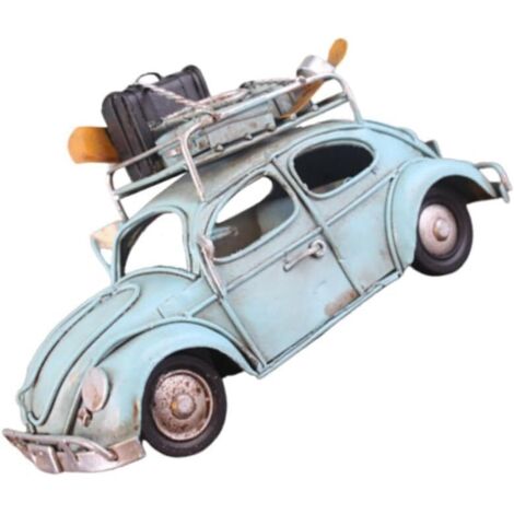 Iron Model Vintage Car Desktop Decoration Iron Beetle Ornament for Home and (1/5)