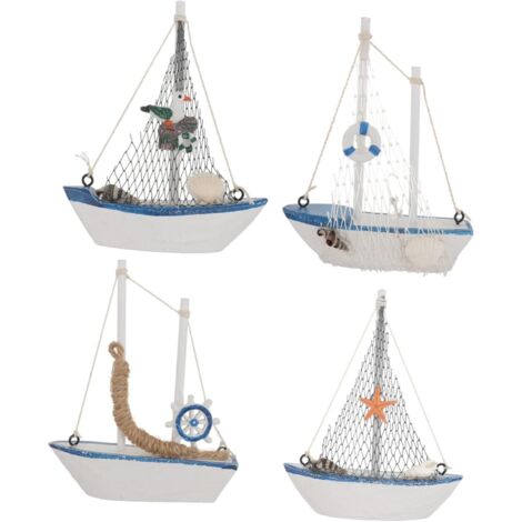 4 Pièces Bateau Méditerranéen Décoration pour Voiliers Créatifs Accessoires (1/5)