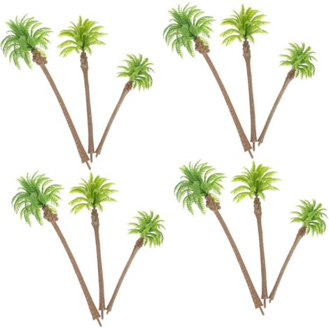 12pièces Modèles De Palmiers Miniatures Réalistes pour Maquette DIY (1/5)