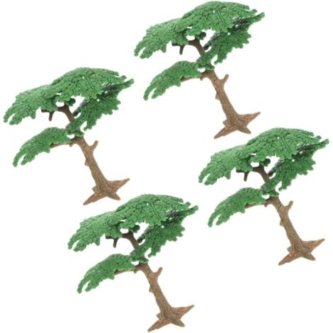4 Pièces Lot de Arbres Miniatures Artificiels pour Accessoires de Modèles (1/5)