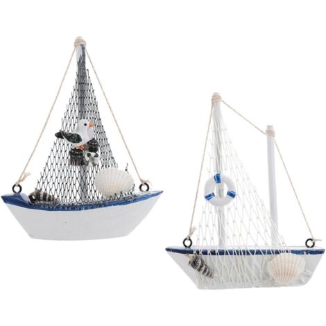 2 Ensembles Bateau Voilier Décoratif Méditerranéen Pour Décoration De (1/5)