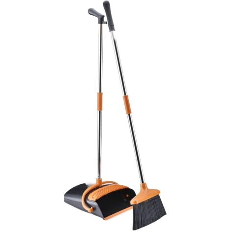 Balai Vertical Pliant Et Pelle À Poussière - Ensemble Combiné Balai Avec (1/5)
