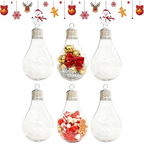 Boules de Noël transparentes pour travaux manuels - Ampoules transparentes (1/5)