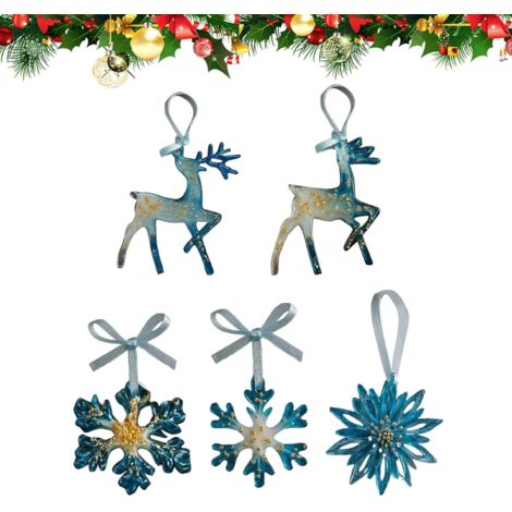 Ornements pour Arbre De Noël - Ornement Flocon De Neige Réaliste en (1/5)