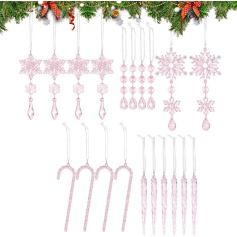 Ornements De Glaçon Flocon De Neige pour Noël - Pendentif Flocon De Neige (1/5)
