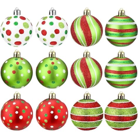 Boules de Noël pour Sapin - 12 Pièces De Décorations De Boules - 6 - 1 Cm (1/5)