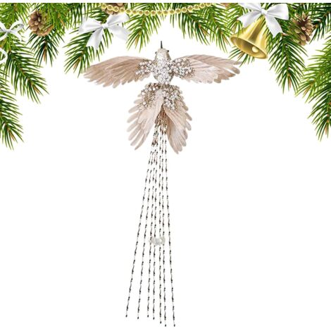 Pendentif colibri de Noël - réaliste et artificiel - Décoration d'arbre de (1/5)