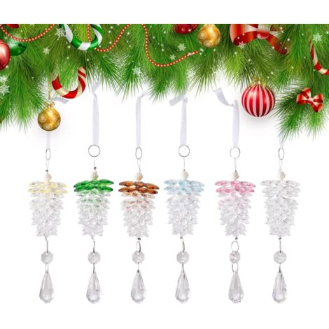 Décoration de sapin de Noël en forme de pommes de pin - Décoration à (1/5)