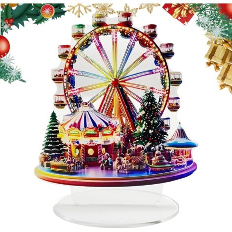 Roue géante de Noël - Figurines 2D en acrylique - Décoration d'arbre de (1/5)